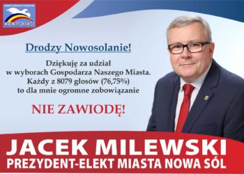 Jacek Milewski zdeklasował rywali i został prezydentem Nowej Soli